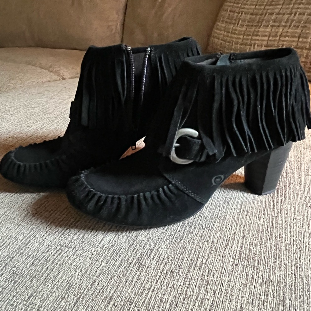 COPY - Born leather high heel moccasin booties